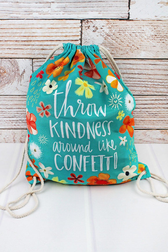 Throw Kindness Drawstring Backpack