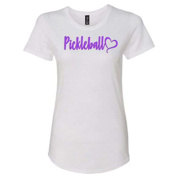 Pickleball Heart Ladies' Triblend T-Shirt