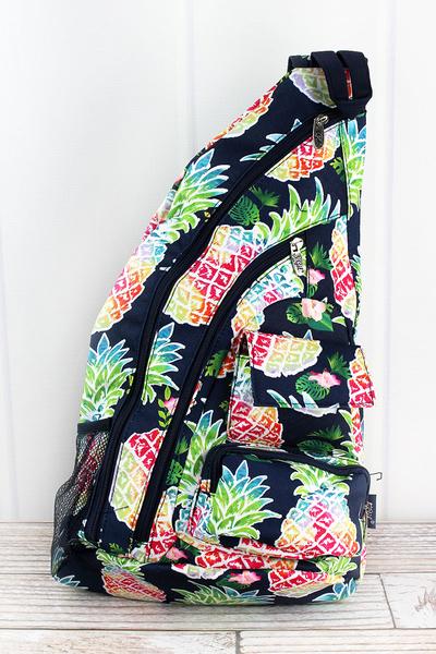 Rainbow Pineapple Sling Backpack